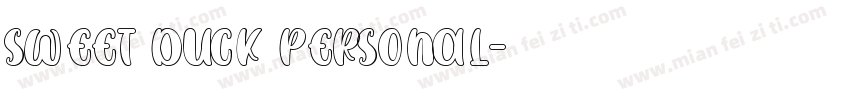SWEET DUCK Personal字体转换